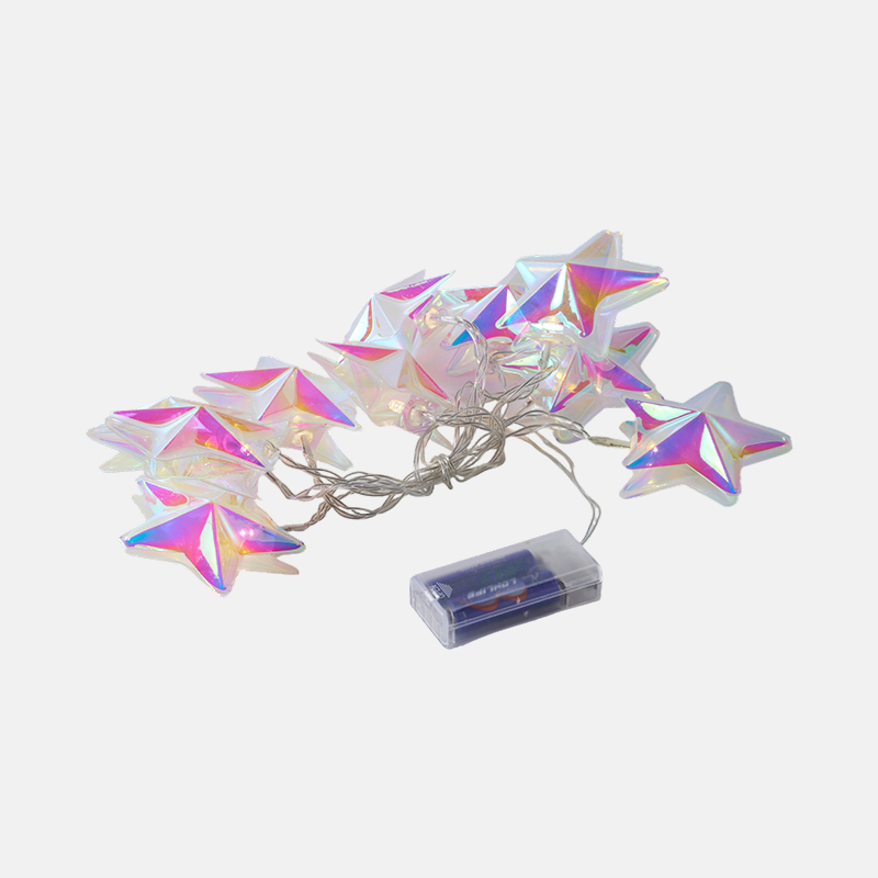PVC Star LED 10 Battery Holiday Light Set