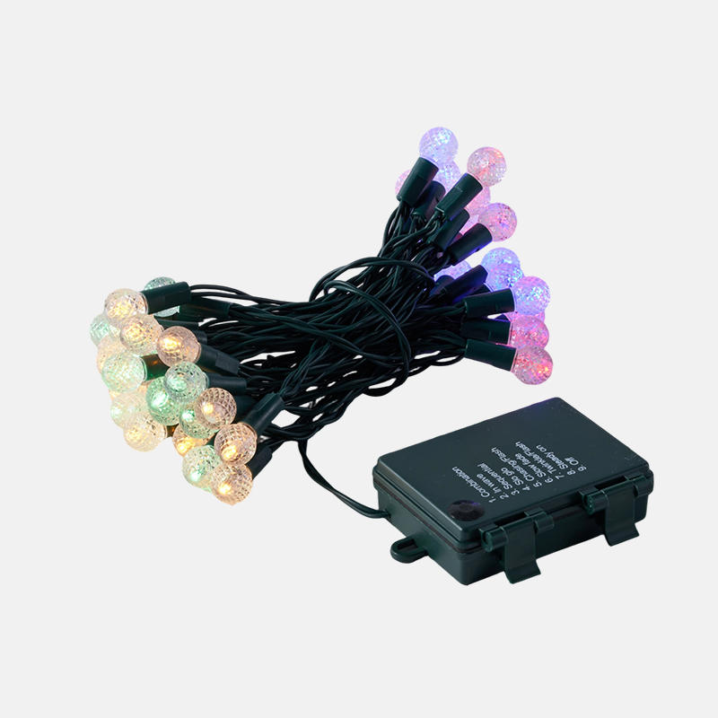 Diamond-Patterned Global LED 10 Battery Holiday Light Set