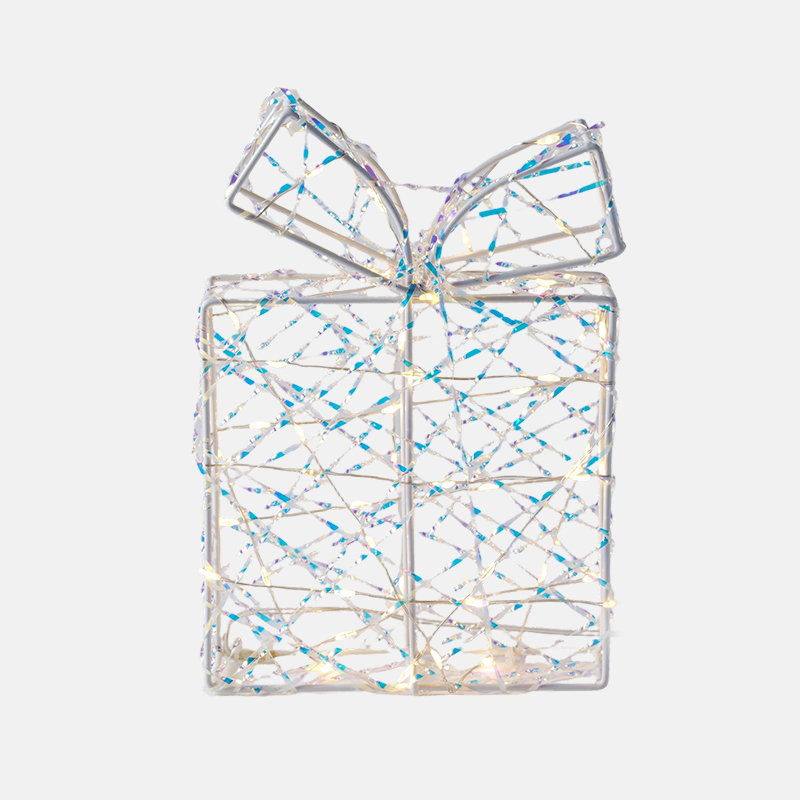 Gift Box LED Decorative Lights with Silk Wrapped