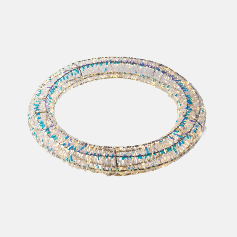 Wreath LED Decorative Lights with Silk Wrapped