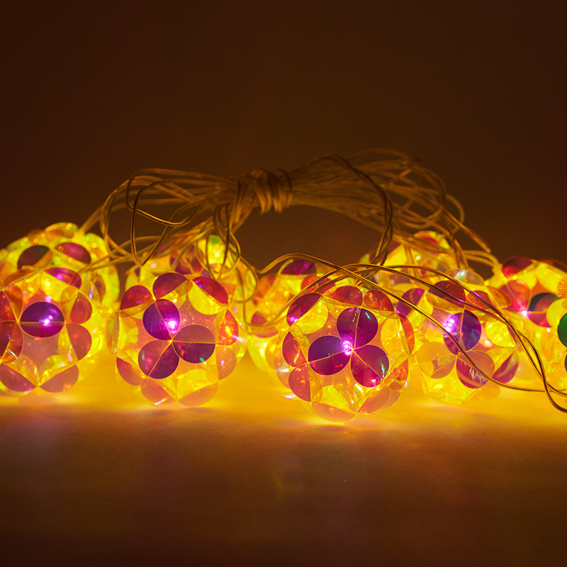 Flower LED 10 Battery Holiday Light Set