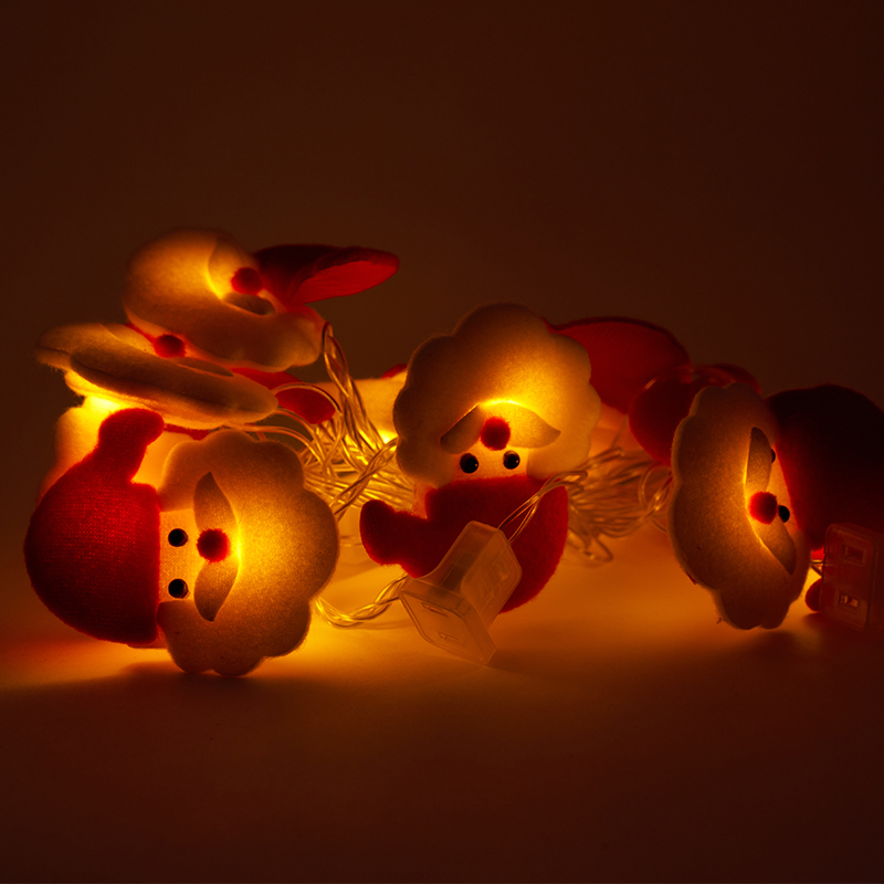 Santa LED 10 Battery Holiday Light Set