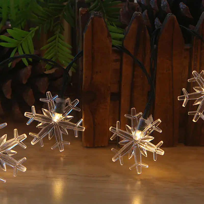Snowflake Shaped LED Battery Holiday Lights