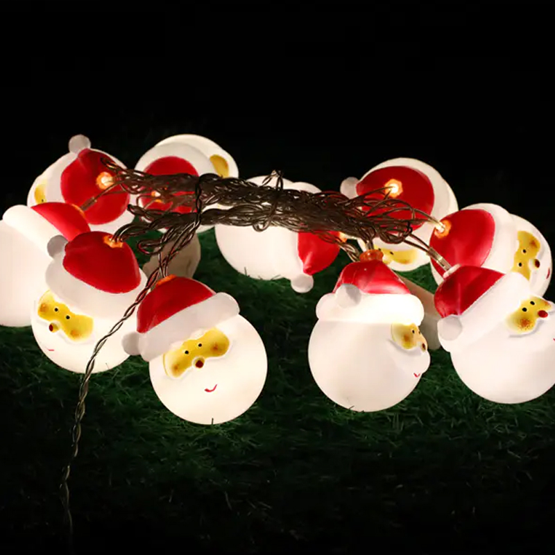 Santa Shaped LED Battery Holiday Lights