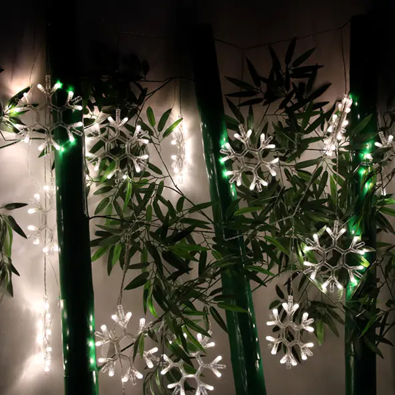 Snowflake Shaped LED Curtain Lights
