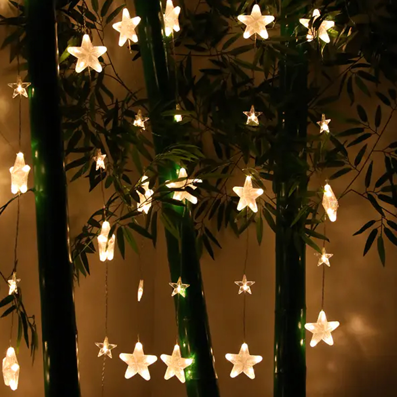 Star Shaped LED Curtain Lights