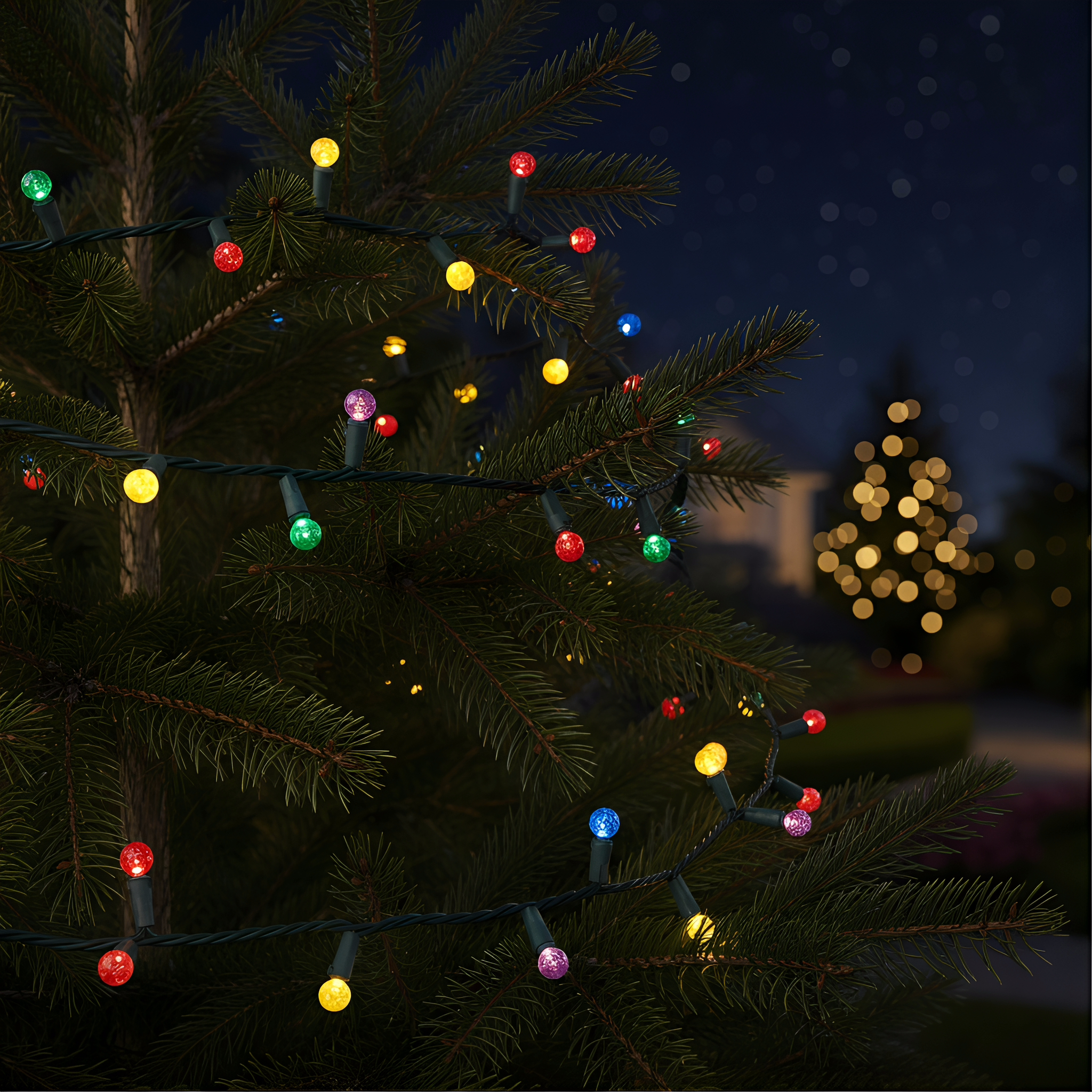 Multi-Color Diamond Global Outdoor Battery Light Set