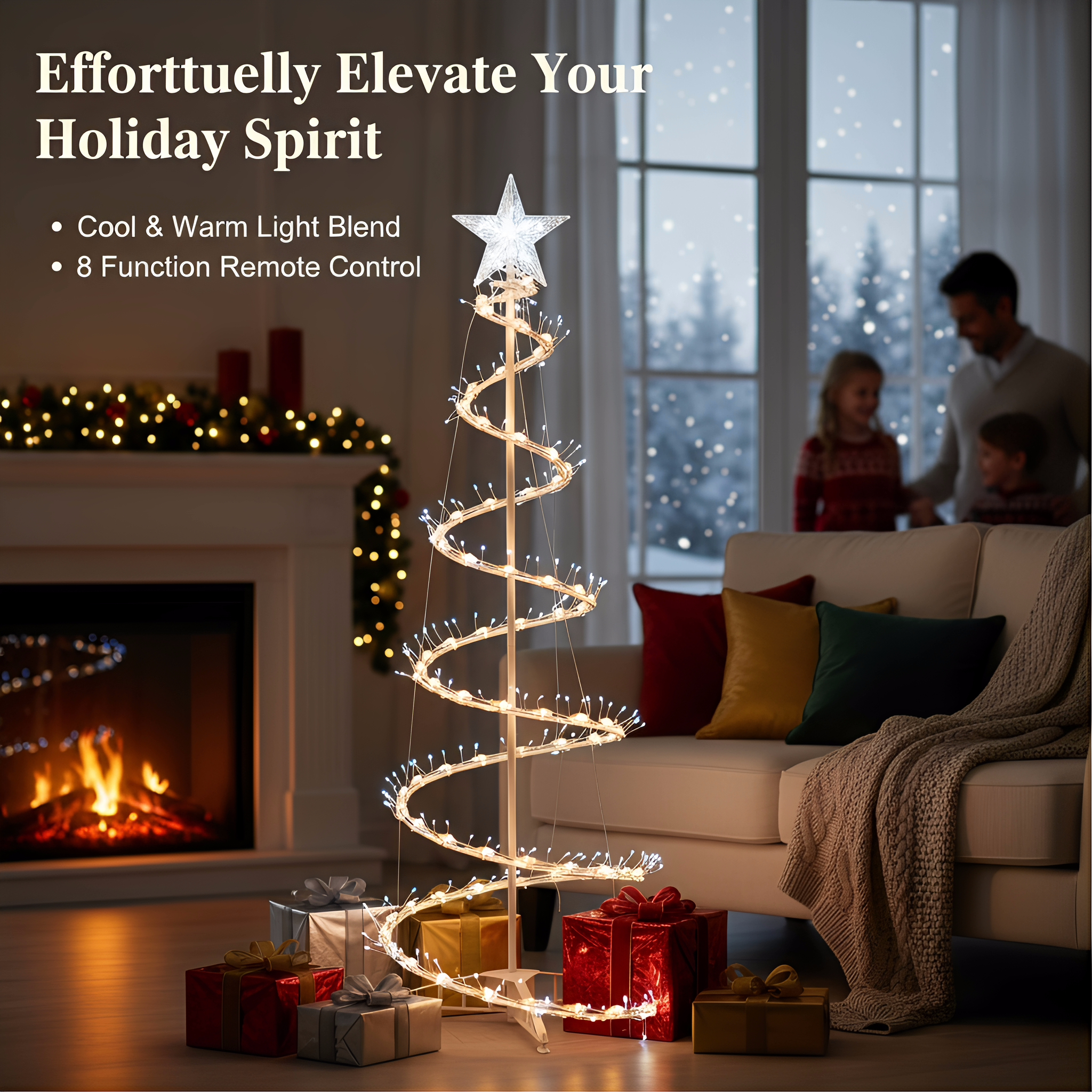 Cone Lighted-up Spiral Tree