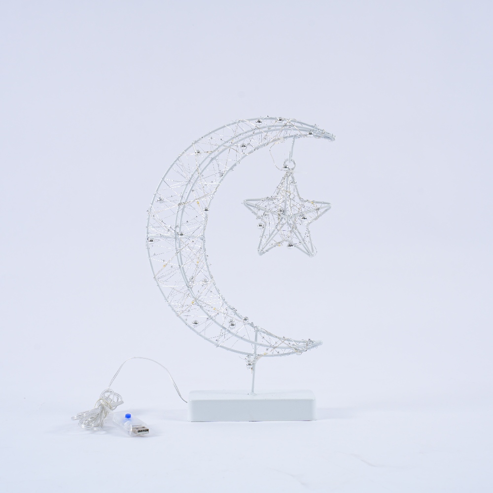 moon LED Decorative Lights with Silk Wrapped