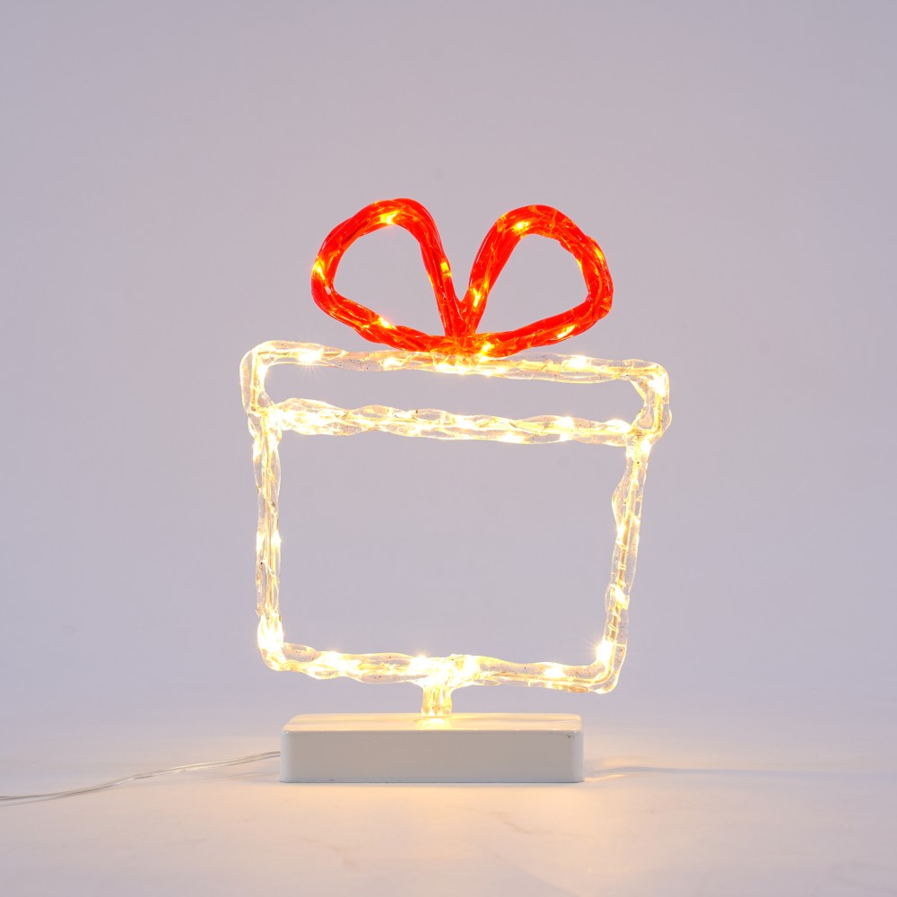 Gift Box LED Decorative Lights with Silk Wrapped