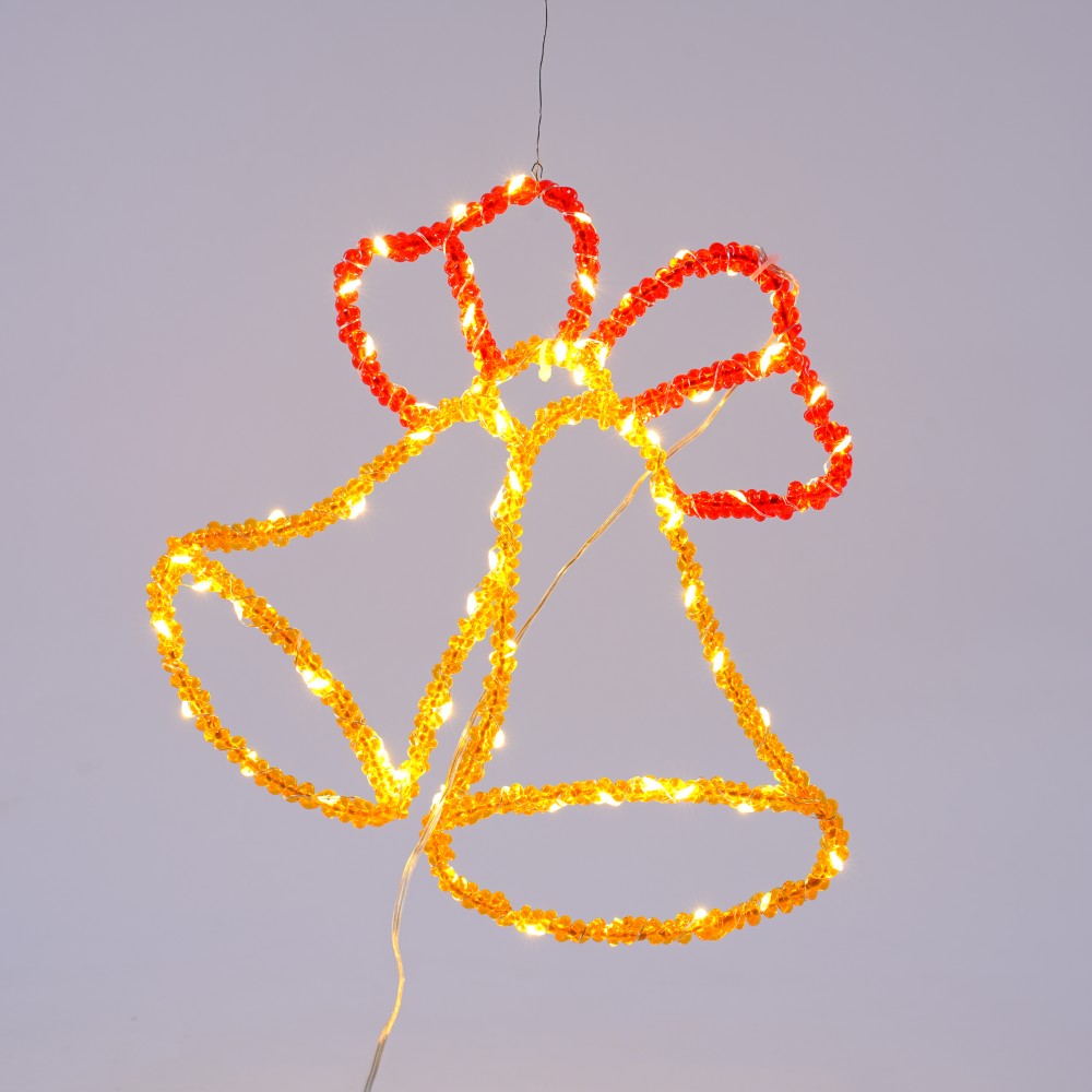 small bell LED Decorative Lights with Silk Wrapped
