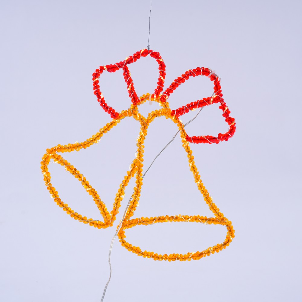 small bell LED Decorative Lights with Silk Wrapped