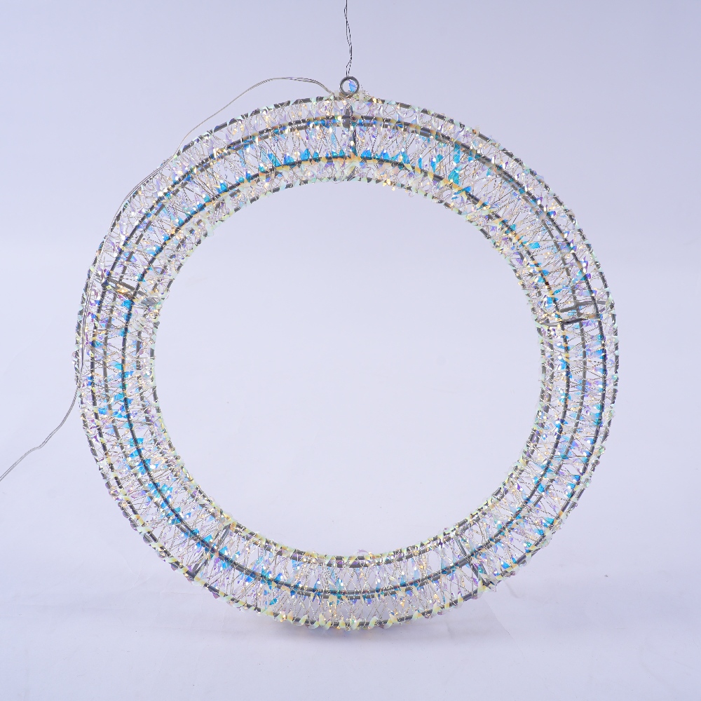 Wreath LED Decorative Lights with Silk Wrapped